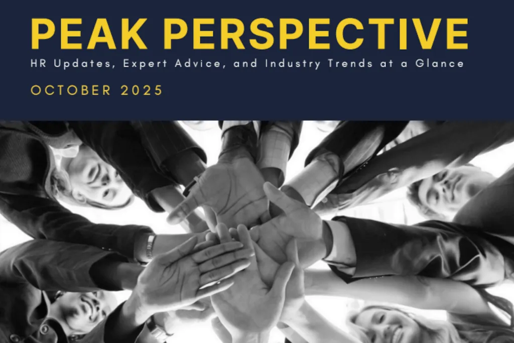 Peak Perspective Newsletter Cover for October 2025