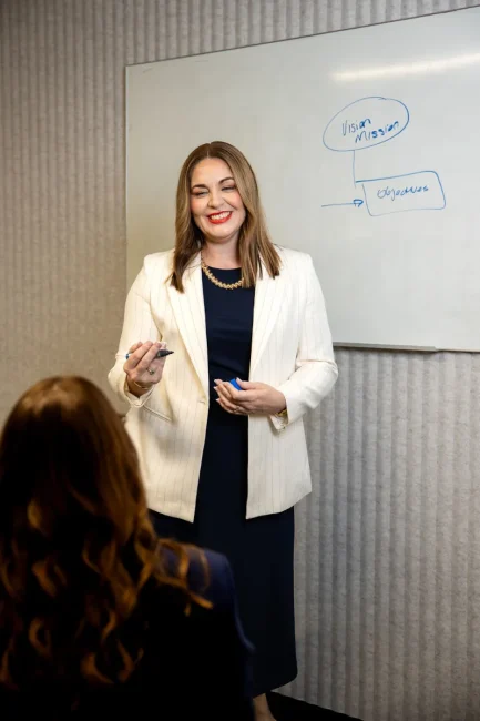 Donna Benjamin speaking to a workshop
